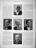 Original Old Antique Print 1896 America Palmer Matchett Bryan Levering Rhodesia