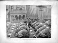 Original Old Antique Print 1896 Evening Prayer Mosque San Sofia Constantinople