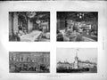 Original Old Antique Print 1896 Czar Hunting Lodge Bialovitch Study Dining Room