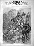 Original Old Antique Print 1896 Siers Rhodesia Africa Hussars Trooper Swamp War