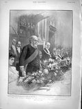 Original Old Antique Print 1896 Lord Mayor Banquet Guildhall Salisbury Speaking