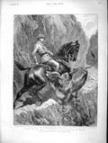 Original Old Antique Print 1896 Englishman Mountain Path Ceylon Horse Nati 19th