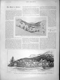 Old Antique Print 1896 Duke Fife Highland Residence Dee Valley Mar Lodge 19th