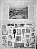 Original Old Antique Print 1896 Ruins Theatre Dionysos Athens Mappin Brothers
