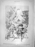 Original Old Antique Print 1896 Mashonaland Transport Waggon River Umsawe 19th
