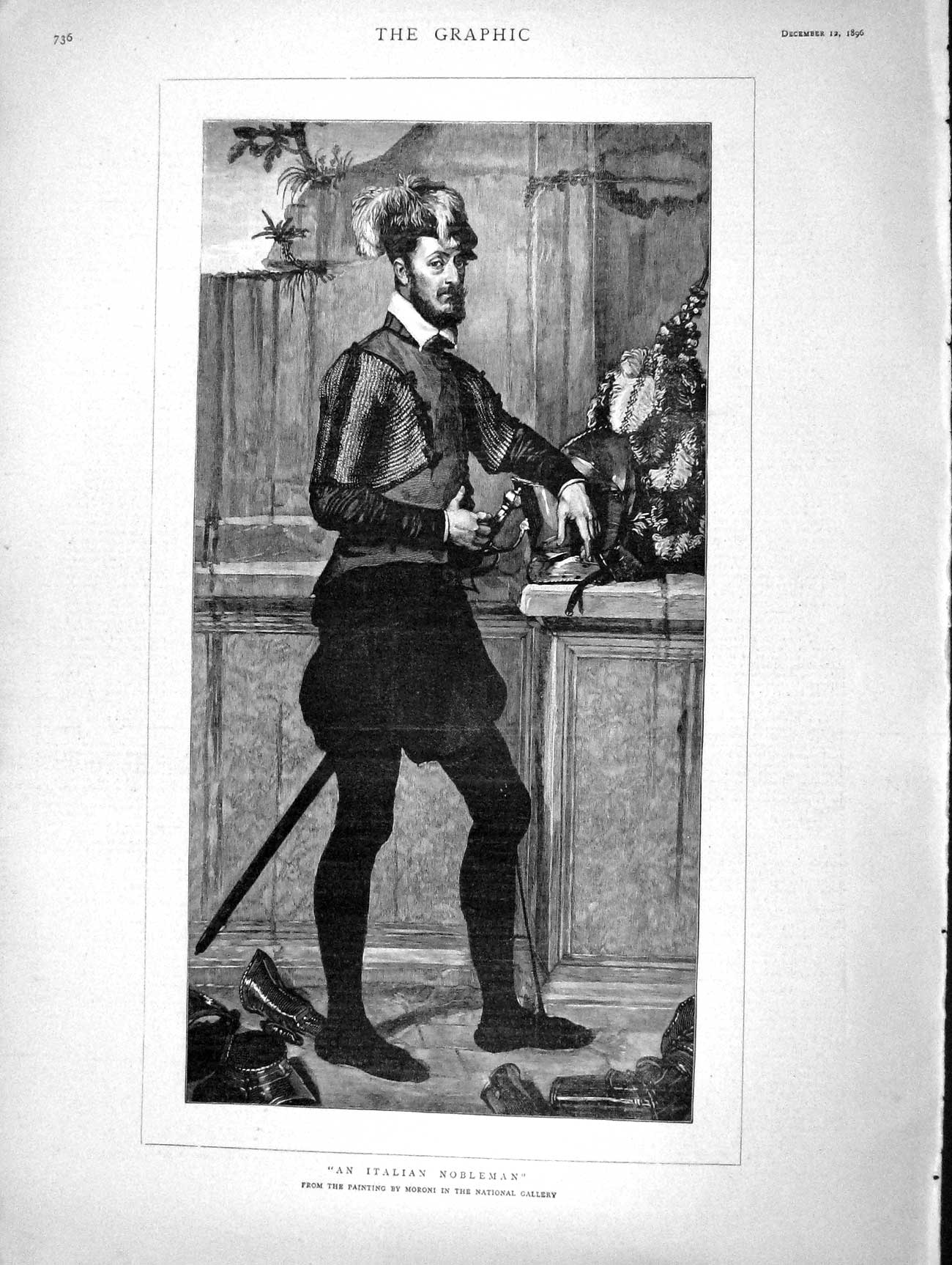 Original Old Antique Print 1896 Italian Nobleman Moroni Hamburg Strike Steamers