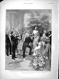 Original Old Antique Print 1896 Festival Madame Sarah Bernhardt Paris Theatre