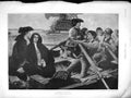 Original Old Antique Print 1896 Manon Lescaut War Ship Passengers Boat Fine Art