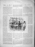 Original Old Antique Print 1896 Scene Elb Pavilion St. Pauls Dog Strike Hamburg