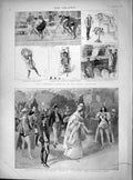 Original Old Antique Print 1897 Cinderella Theatre Islington Carnival Aquarium