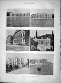 Old Antique Print 1897 Palace Sultan Turkey Merassim Kiosque Dolma Yildiz 19th