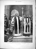 Old Antique Print 1897 Enthronement Primate Canterbury Cathedral Temple 19th