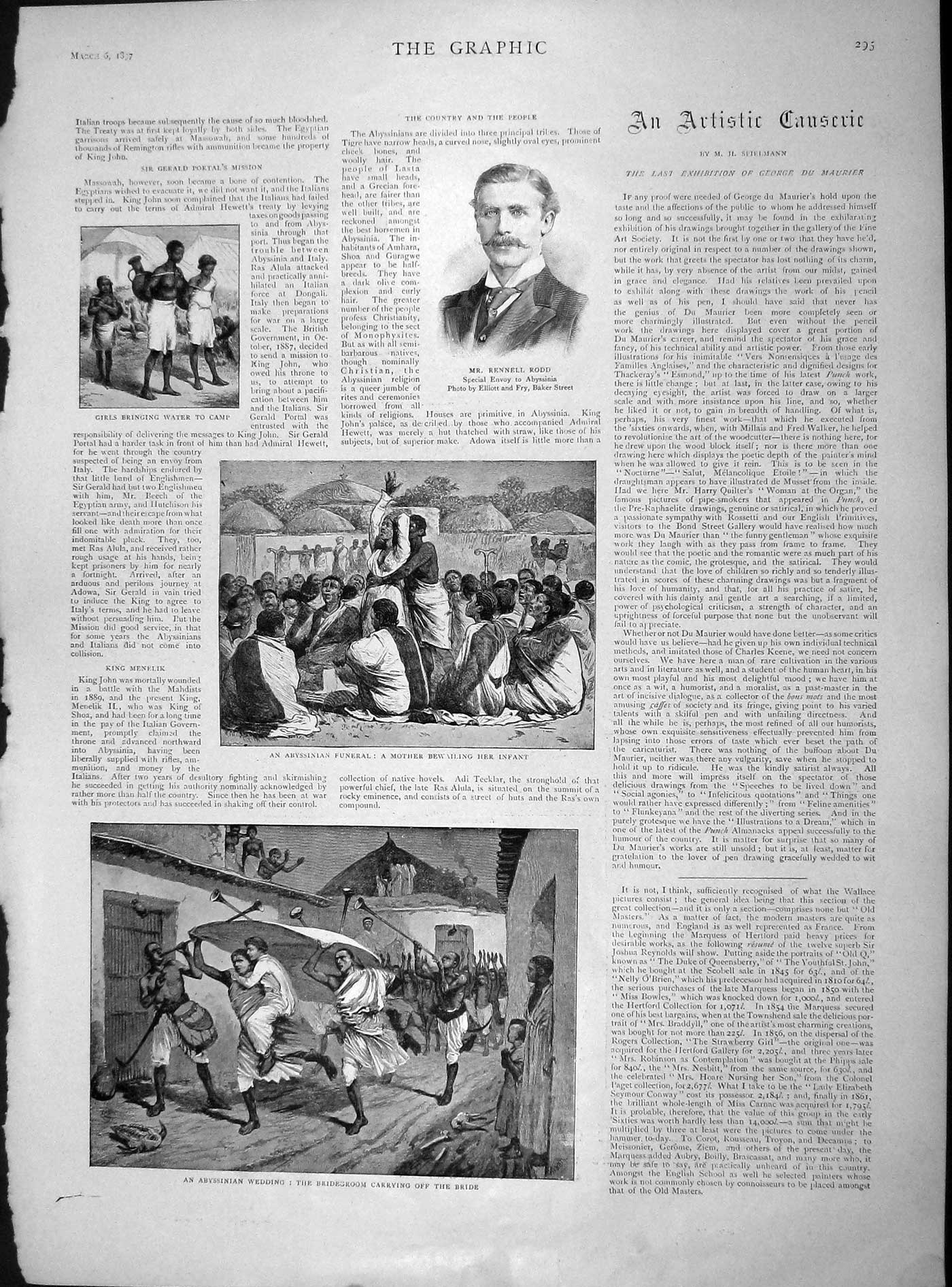 Old Antique Print 1897 Rodd Abyssinian Wedding Funeral Sport River Niger 19th