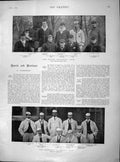 Old Antique Print 1897 Oxford University Cambridge Boat Race Crete Mysore 19th