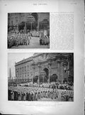 Original Old Antique Print 1897 Emperor William Celebration Berlin Royal Palace