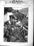 Original Old Antique Print 1897 War Scene Turco-Greek Frontier Meluna Siers