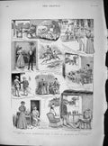 Original Old Antique Print 1897 Story Indian Hill Station Macdougall Romance