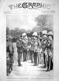 Old Antique Print 1897 Prince Wales War Medals Gifford Buckingham Palace 19th