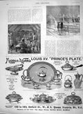 Original Old Antique Print 1897 Hussars Buluwayo Camp War Officers Mappin Webb