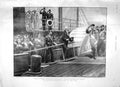 Original Old Antique Print 1897 Peterhgrand Duke Vladimir Alexandria Ship Czar
