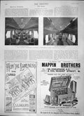 Old Antique Print 1897 Railway Vestibule Train Buffet Car Harlene Mappin 19th