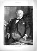 Old Antique Print 1897 Portrait Sir Robert Giffen Secretary Board Trade 19th