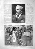 Original Old Antique Print 1897 Marquis Lorne Lagos Mccullum Africa Westminster