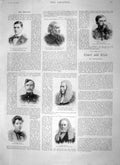 Original Old Antique Print 1897 Henn Collins Nesbitt Magrath Turner Lord Ludlow