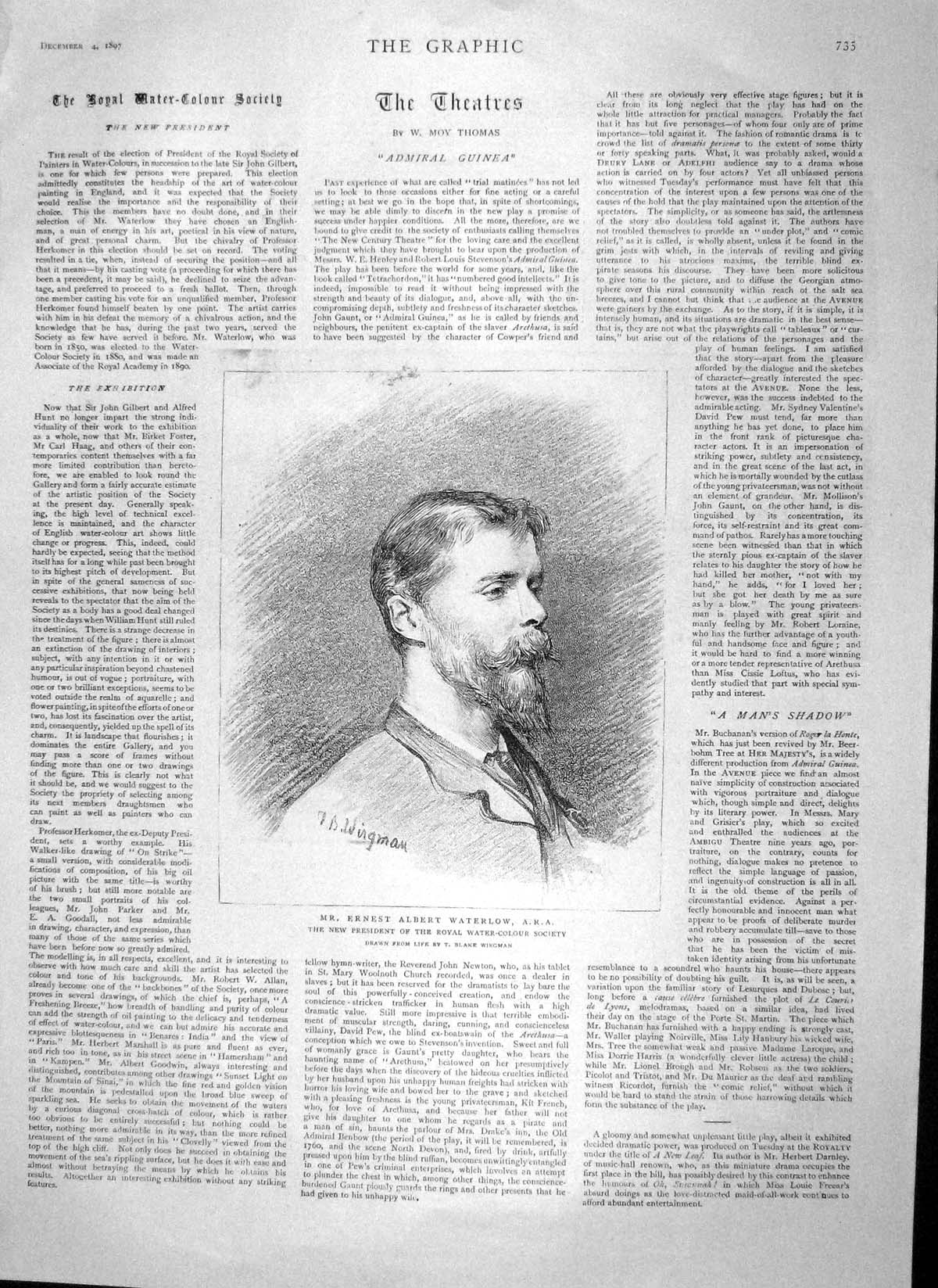 Original Old Antique Print 1897 Ernest Albert Waterlow Africa King Abeokuta War