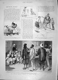 Original Old Antique Print 1897 Afghan Medical Mission Bannu Consulting Bennett
