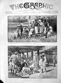 Original Old Antique Print 1897 Soudan Berber Market Dervish Tyranny Jaalin