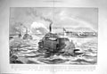Old Antique Print 1897 Bombardment Metemmeh Egyptian Gunboats War Ships 19th