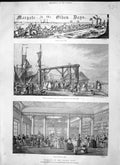 Original Old Antique Print 1897 Margate Hull'S Library Pier Hoy Ship en Days