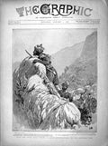 Original Old Antique Print 1898 Tirah Field Force Cavalry Bargolai Pass Siers