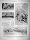 Old Antique Print 1898 Funeral Havelock-Allan Bazar Seaforth Highlanders 19th