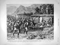 Old Antique Print 1898 Bunerwals Natives Surrendering Arms Barandu River 19th
