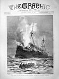 Original Old Antique Print 1898 Loss United States Cruiser Maine Ship Havana
