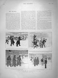 Original Old Antique Print 1898 Snow North-West Frontier Siers War Crawford