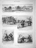 Original Old Antique Print 1898 Diana Plains Duck Shooting Escapade Sport 19th