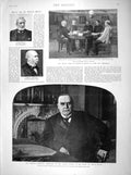 Old Antique Print 1898 William Mckinley White House Maine Mangrove Locke 19th