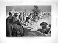 Original Old Antique Print 1898 Spanish Game Throwing Crowbar Avila Spain Sport