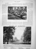 Original Old Antique Print 1898 Hospital Ship Nubia India Baths Homburg Kaiser