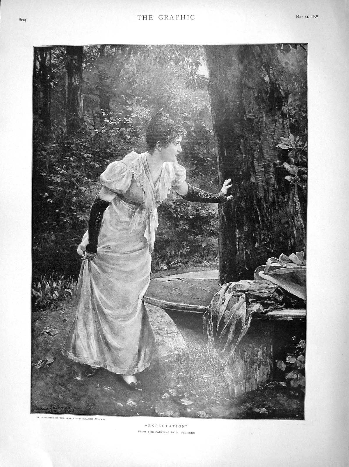 Old Antique Print 1898 Expectation Lady Tree Dervishes War Soudanese Army 19th