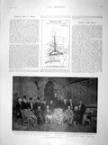 Old Antique Print 1898 Wellington College Bishop Lord Roseberry Simmons 19th