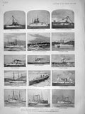 Old Antique Print 1898 Ships Cuba Indiana Oregon Dupont Castine Long War 19th