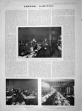 Original Old Antique Print 1898 Lipton Counter Bank Scotland Transfer Officer
