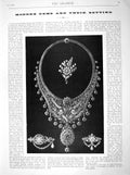 Old Antique Print 1898 Modern Jems Jewellery Cycling Crystal Platt-Betts 19th