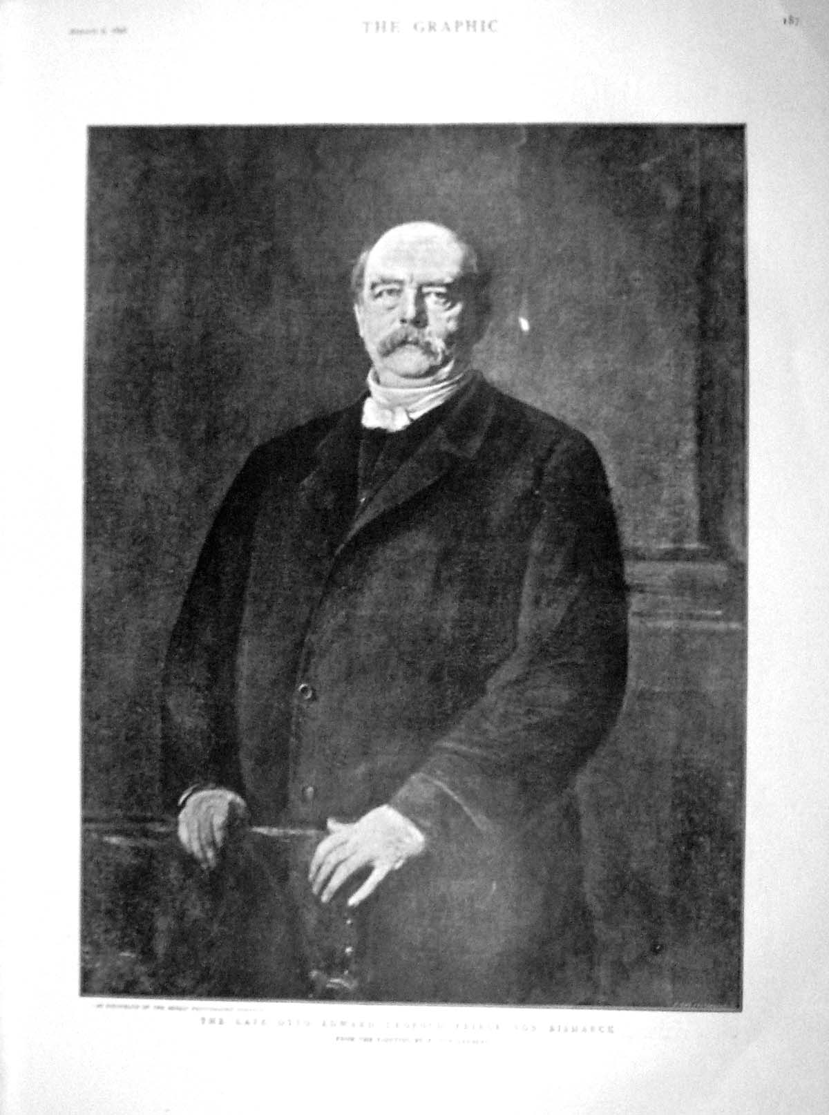 Old Antique Print 1898 Prince Von Bismarck Sedan Faur Wimpffenn Castelnau 19th