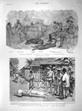 Original Old Antique Print 1898 Prince Bismarck Friedrichsruh Manila Rebels War