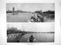 Old Antique Print 1898 River Thames Lambeth Waterloo Bridge Carisbrooke 19th